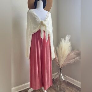 ShoSho Pink Pleated Girly Petite Friendly Pants